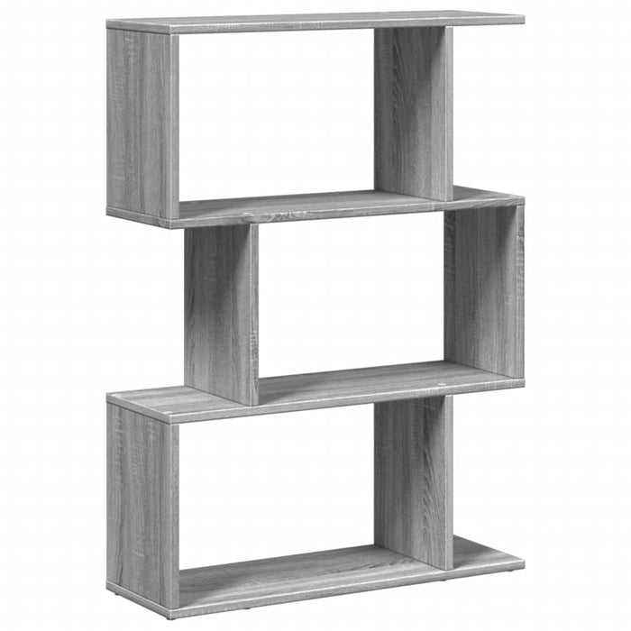 Libreria Divisorio 3Piani Grigio Sonoma 70x24x97 cm Truciolato 858116