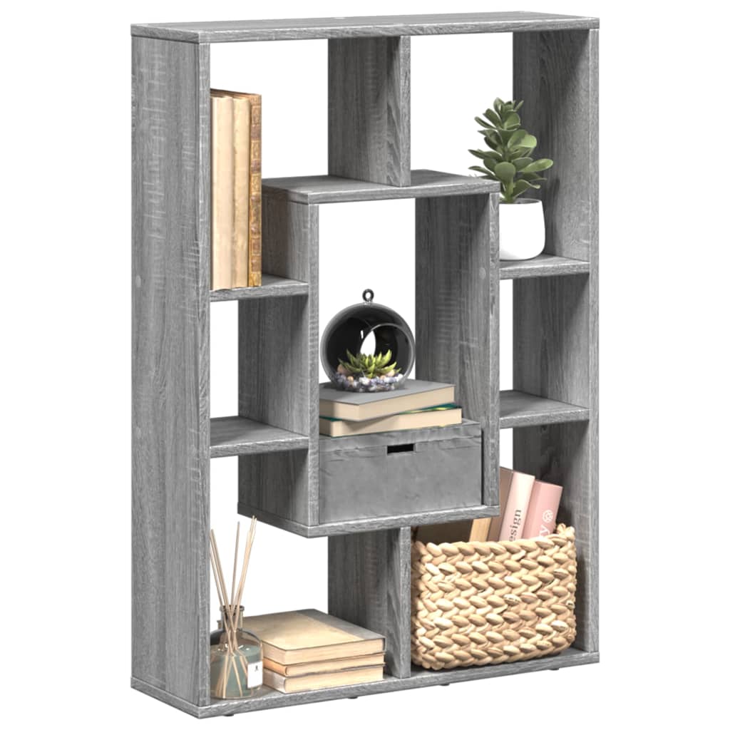 Libreria Grigio Sonoma 63x20x90 cm in Truciolato 858143