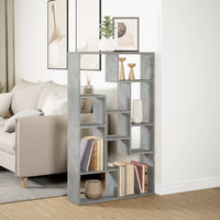 Libreria Grigio Cemento 72x20x120 cm in Truciolato 858159