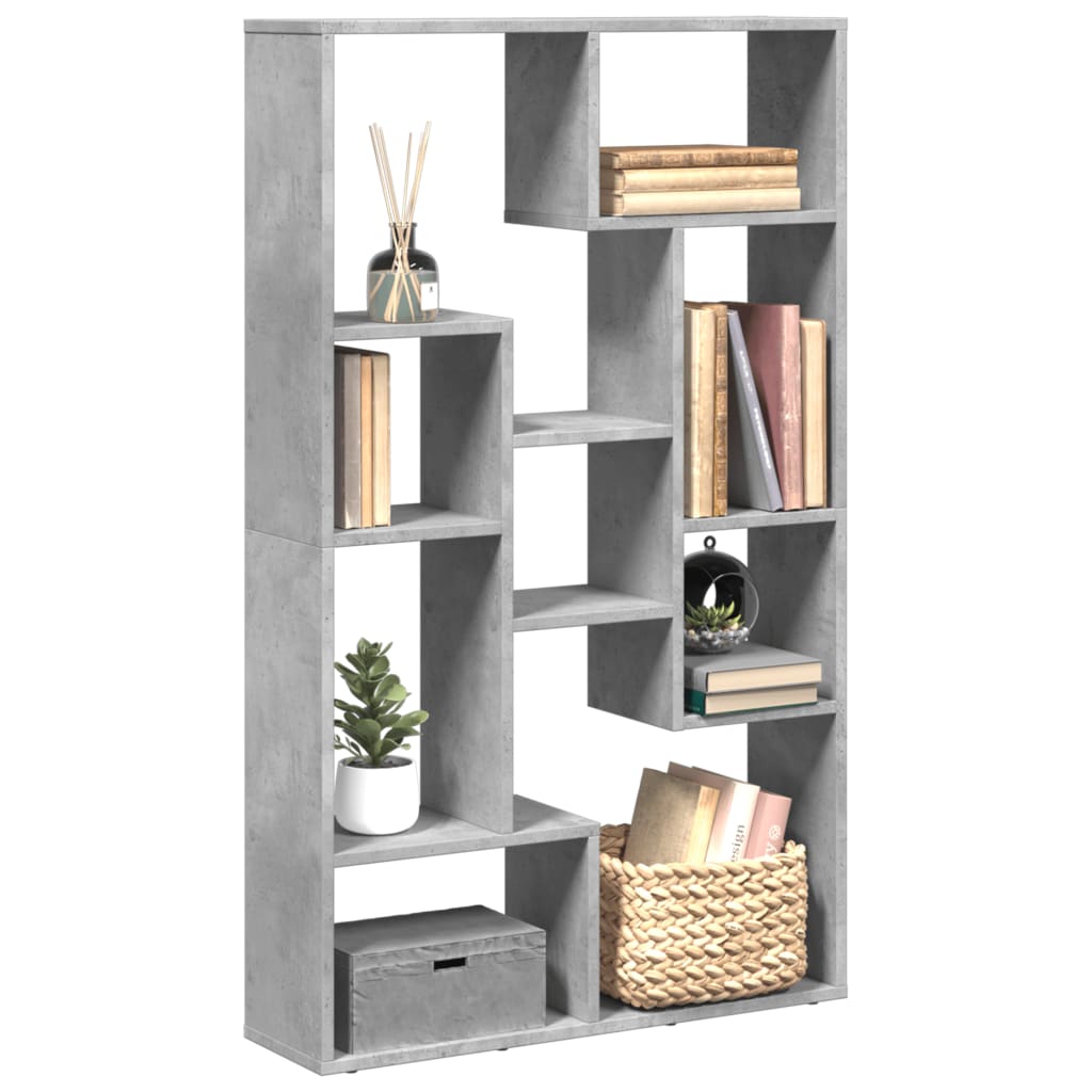 Libreria Grigio Cemento 72x20x120 cm in Truciolato 858159