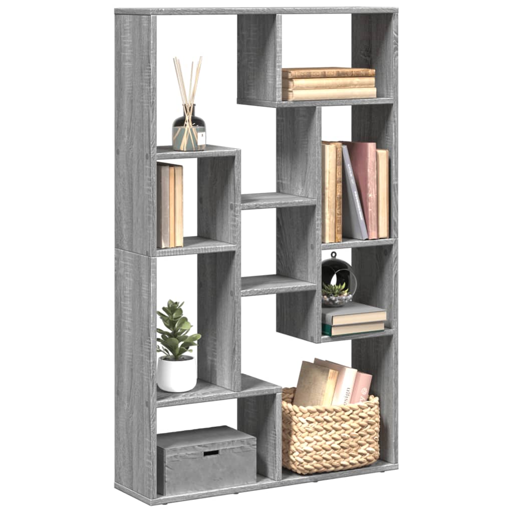 Libreria Grigio Sonoma 72x20x120 cm in Truciolato 858161