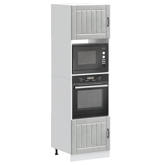 Armadi Forno 2 pz Kalmar Grigio Cemento in Legno Multistrato 3315045