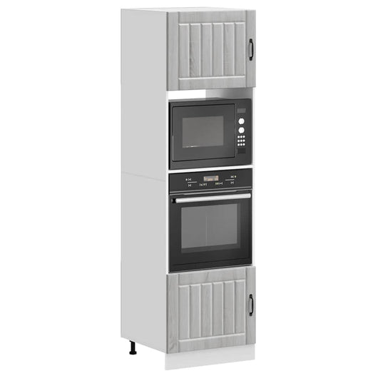 Armadi Forno 2 pz Kalmar Grigio Sonoma in Legno Multistrato 3315047