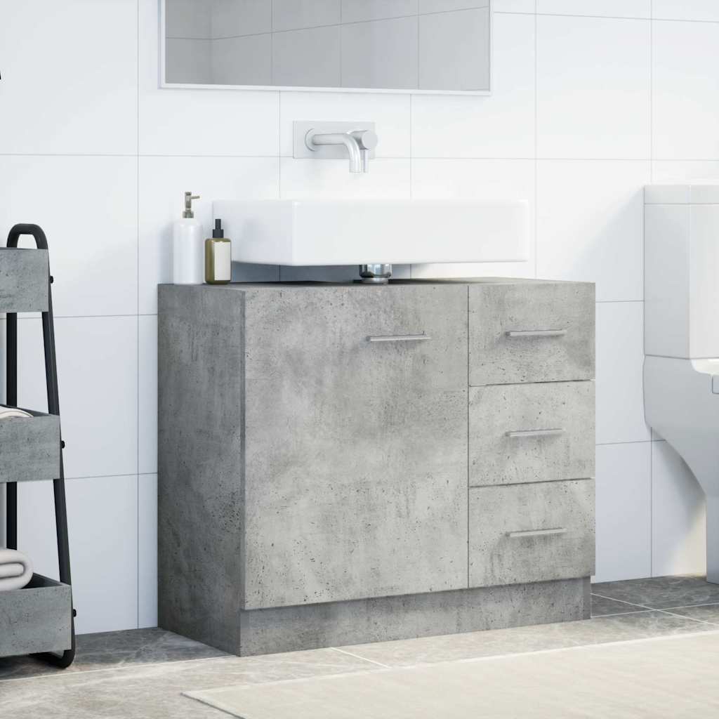 Mobile Sottolavabo Grigio Cemento 63x30x54 cm Legno Multistrato 858318