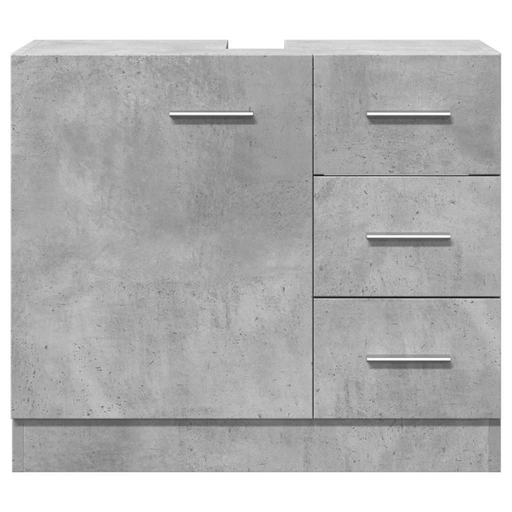 Mobile Sottolavabo Grigio Cemento 63x30x54 cm Legno Multistrato 858318