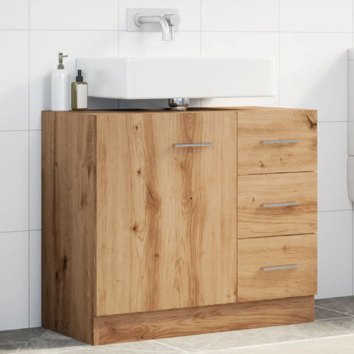 Mobile Lavabo Rovere Artigianale 63x30x54 cm in Truciolato 858324