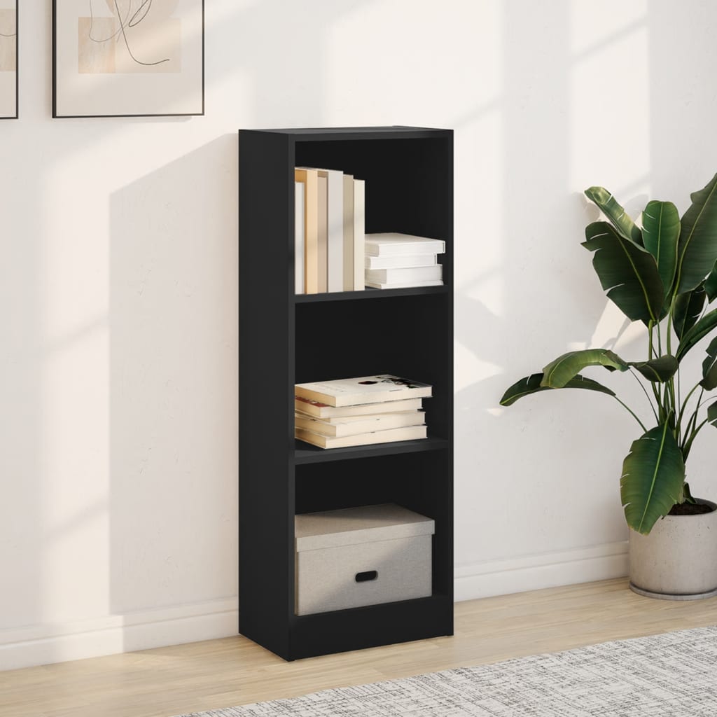 Libreria Nera 40x24x109 cm in Truciolato 857775