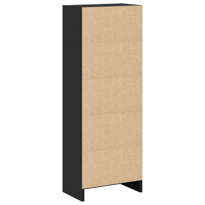 Libreria Nera 40x24x109 cm in Truciolato 857775