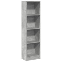 Libreria Grigio Cemento 40x24x143 cm in Truciolato 857786