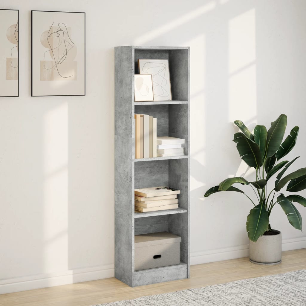 Libreria Grigio Cemento 40x24x143 cm in Truciolato 857786