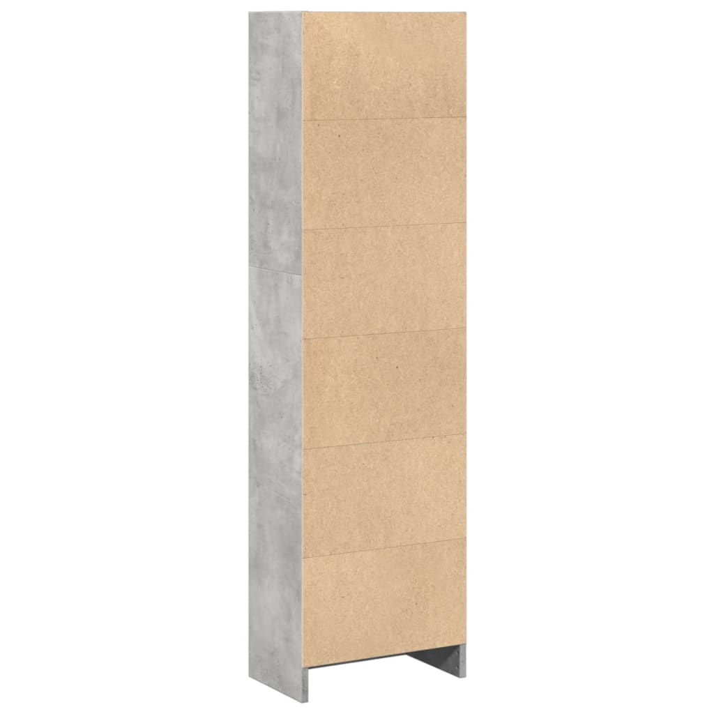 Libreria Grigio Cemento 40x24x143 cm in Truciolato 857786