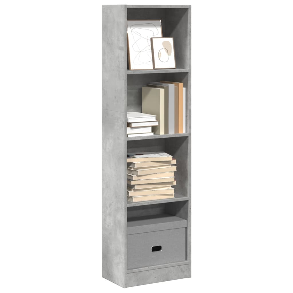 Libreria Grigio Cemento 40x24x143 cm in Truciolato 857786