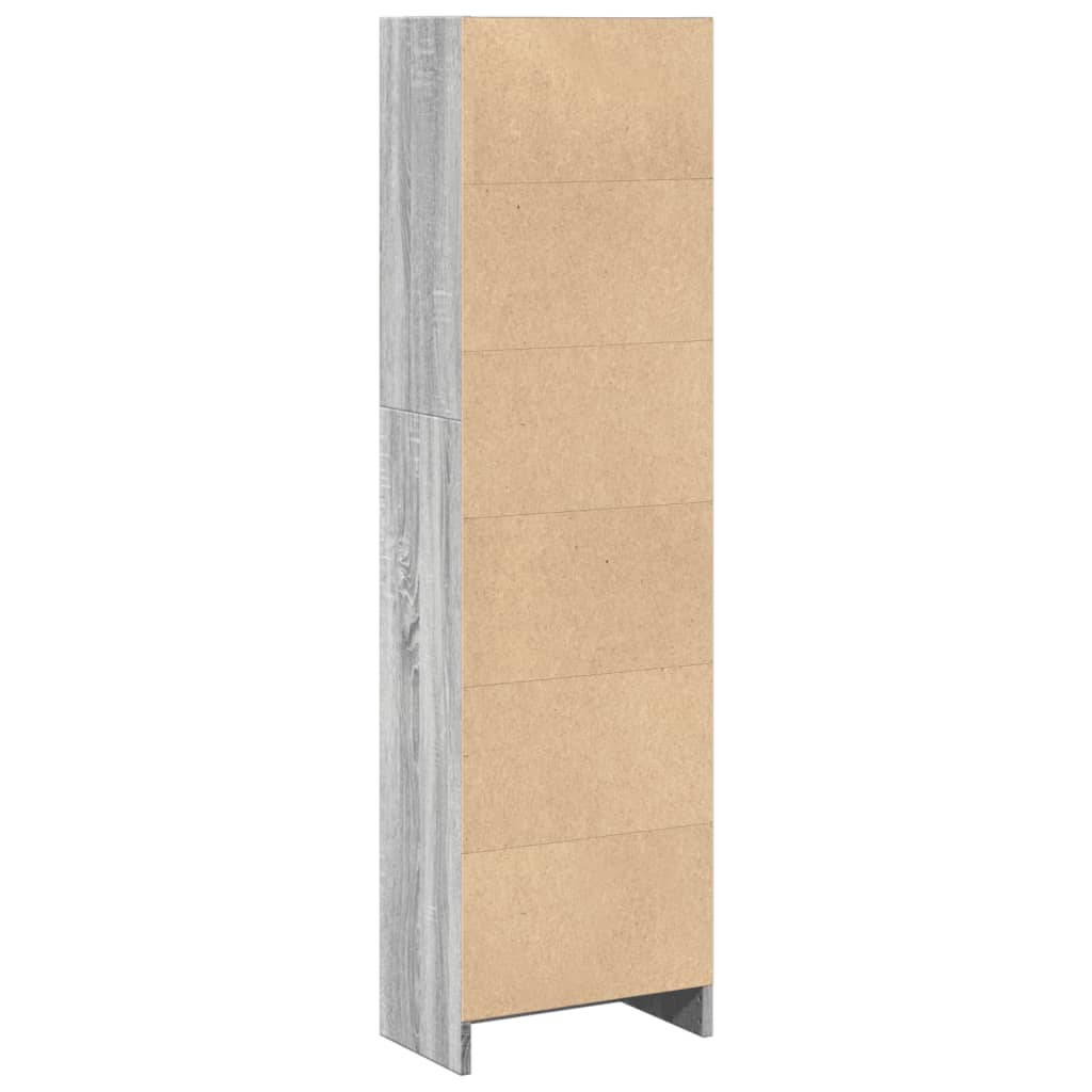 Libreria Grigio Sonoma 40x24x143 cm in Legno Multistrato 857788