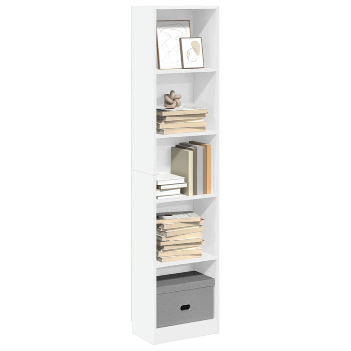 Libreria Bianca 40x24x176 cm in Legno Multistrato 857792