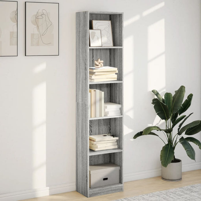 Libreria Grigio Sonoma 40x24x176 cm in Legno Multistrato 857797