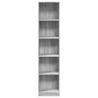 Libreria Grigio Sonoma 40x24x176 cm in Legno Multistrato 857797