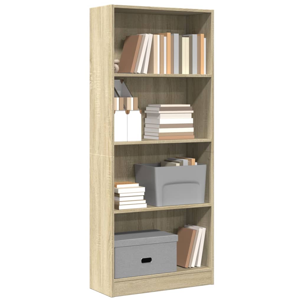 Libreria Rovere Sonoma 60x24x143 cm in Legno Multistrato 857814