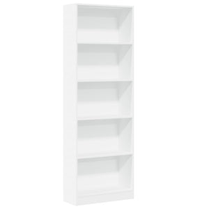 Libreria Bianca 60x24x176 cm in Legno Multistrato 857821