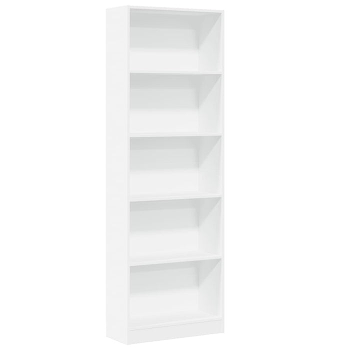 Libreria Bianca 60x24x176 cm in Legno Multistrato 857821