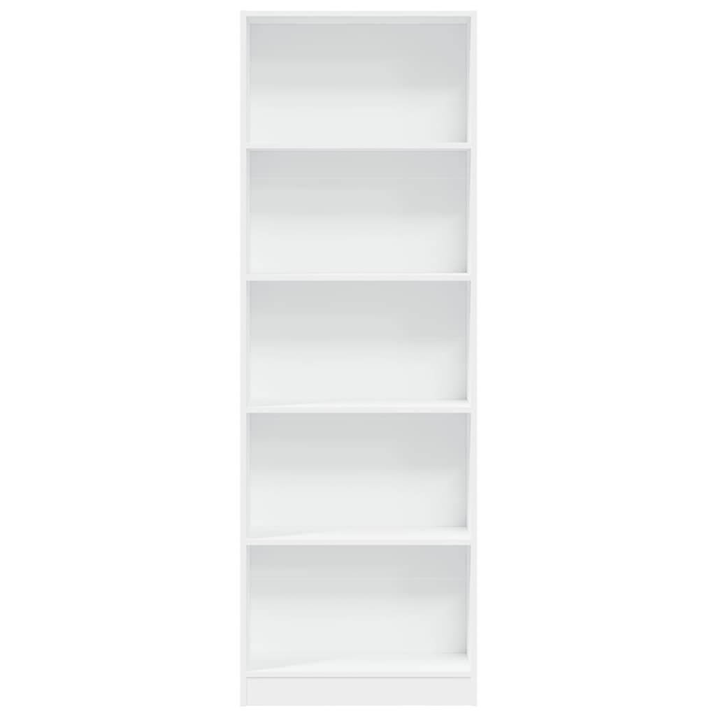 Libreria Bianca 60x24x176 cm in Legno Multistrato 857821