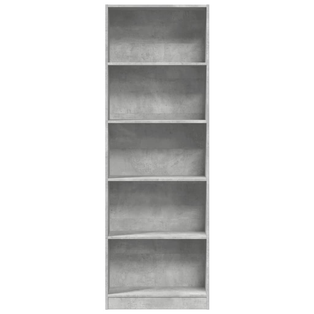 Libreria Grigio Cemento 60x24x176 cm in Legno Multistrato 857824