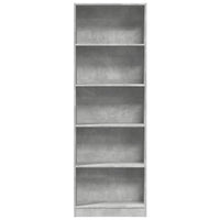 Libreria Grigio Cemento 60x24x176 cm in Legno Multistrato 857824