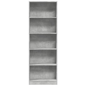 Libreria Grigio Cemento 60x24x176 cm in Legno Multistrato 857824