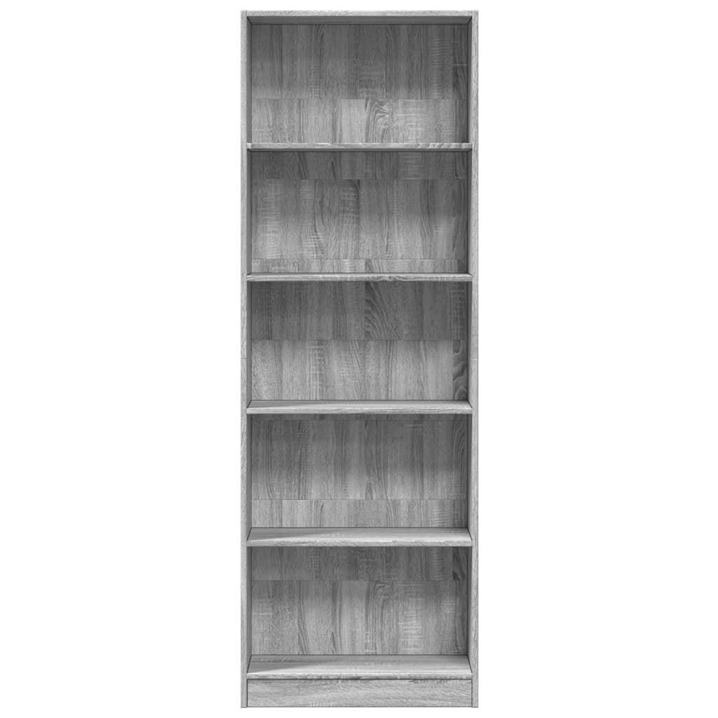 Libreria Grigio Sonoma 60x24x176 cm in Legno Multistrato 857826