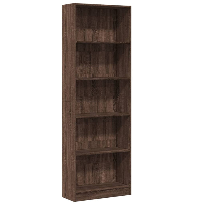 Libreria Rovere Marrone 60x24x176 cm in Legno Multistrato 857827