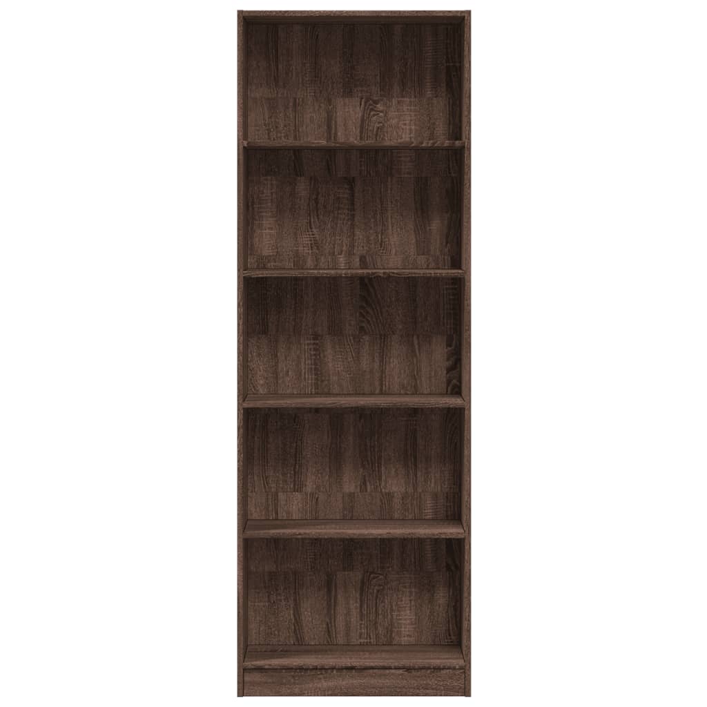 Libreria Rovere Marrone 60x24x176 cm in Legno Multistrato 857827