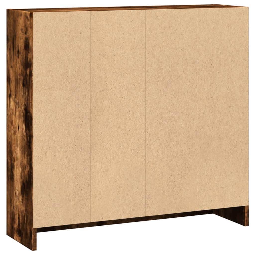 Libreria Rovere Fumo 80x24x76 cm in Legno Multistrato 857830