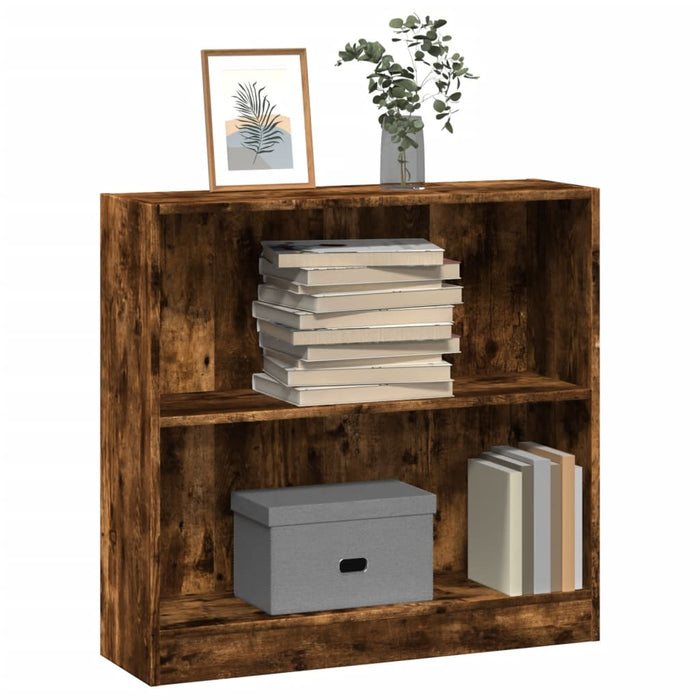 Libreria Rovere Fumo 80x24x76 cm in Legno Multistrato 857830