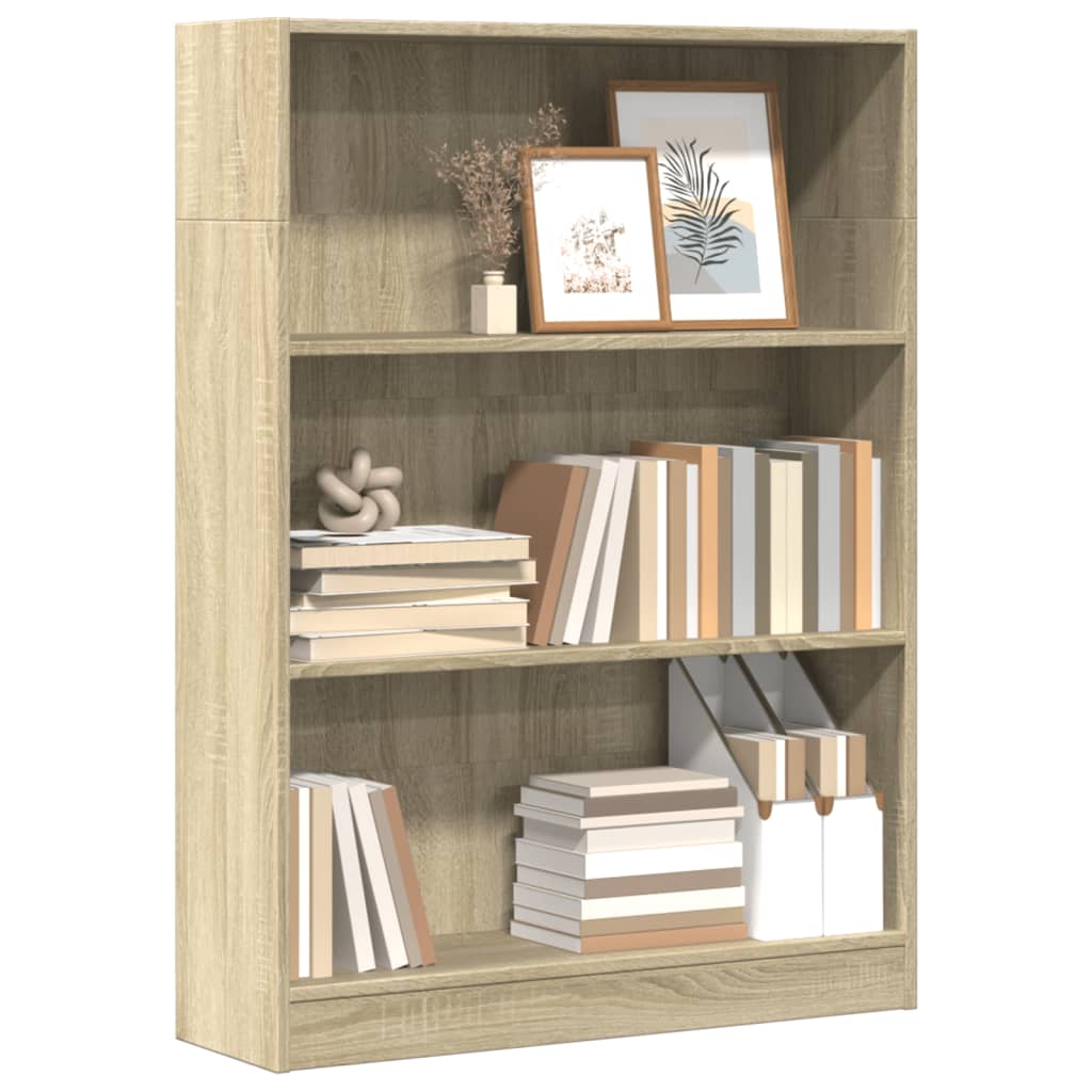 Libreria Rovere Sonoma 80x24x109 cm in Legno Multistrato 857837