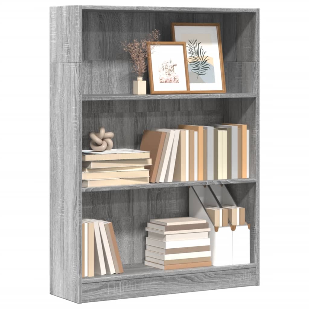 Libreria Grigio Sonoma 80x24x109 cm in Legno Multistrato 857840