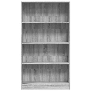 Libreria Grigio Sonoma 80x24x143 cm in Legno Multistrato 857849