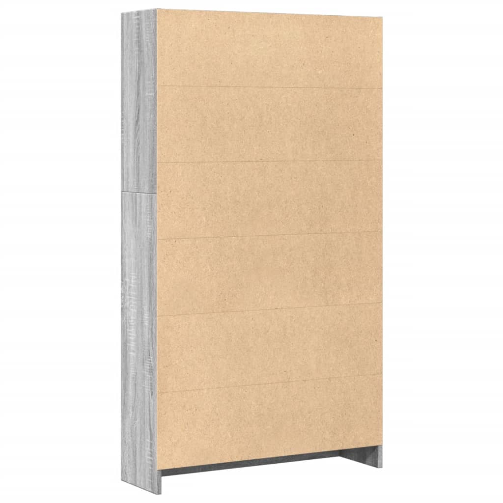 Libreria Grigio Sonoma 80x24x143 cm in Legno Multistrato 857849