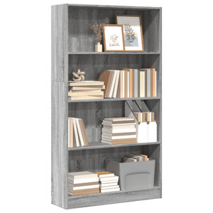 Libreria Grigio Sonoma 80x24x143 cm in Legno Multistrato 857849