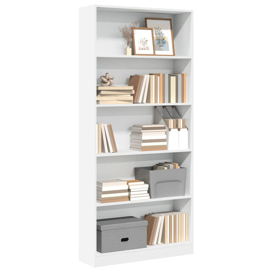 Libreria Bianca 80x24x176 cm in Legno Multistrato 857853