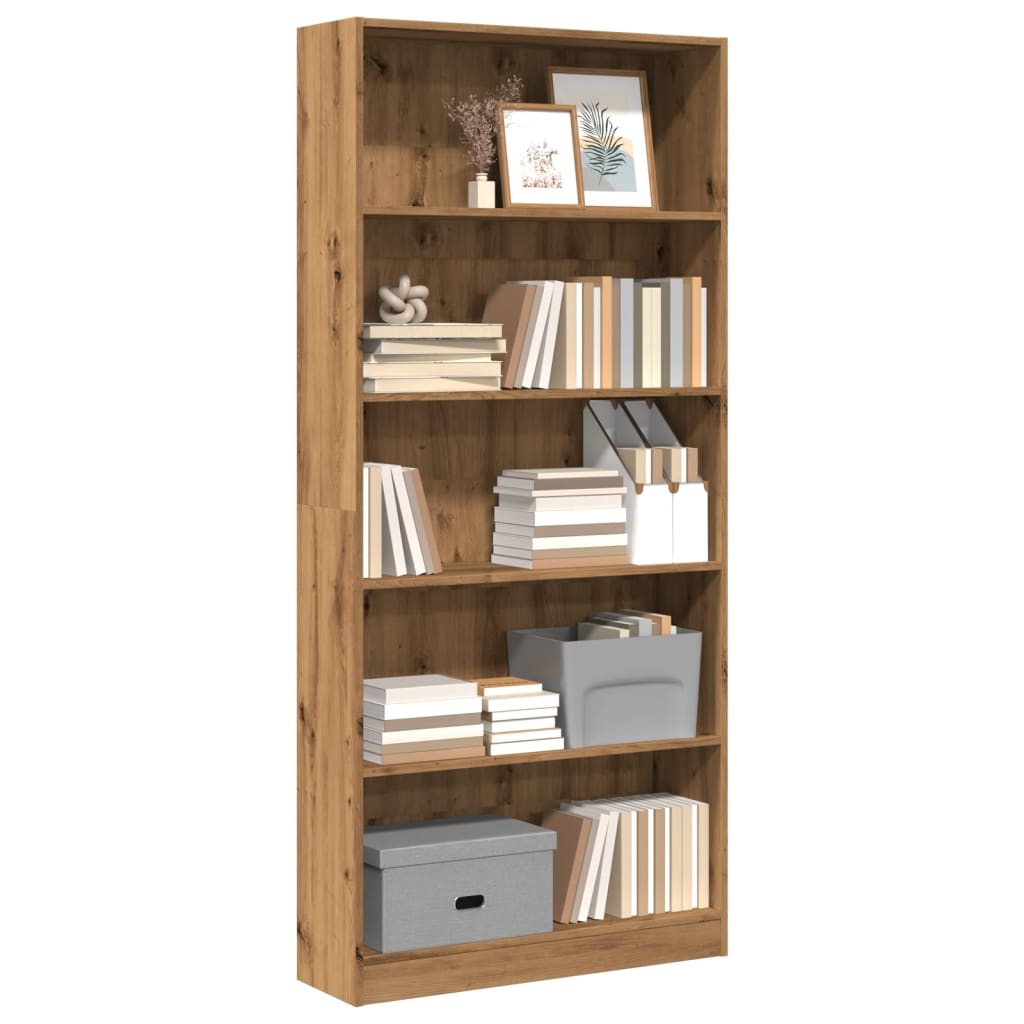 Libreria Rovere Artigianale 80x24x176 cm in Legno Multistrato 857861