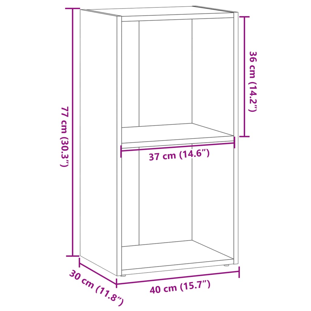 Libreria Legno Antico 40x30x77 cm in Legno Multistrato 857865