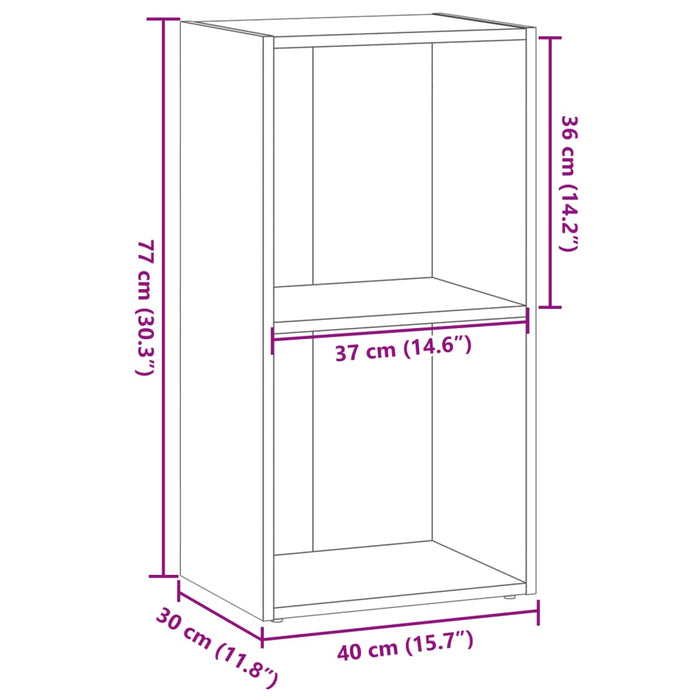 Libreria Legno Antico 40x30x77 cm in Legno Multistrato 857865