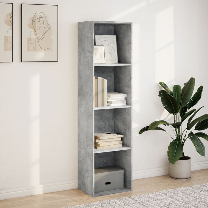 Libreria Grigio Cemento 40x30x152 cm in Legno Multistrato 857879