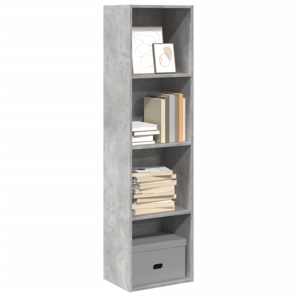 Libreria Grigio Cemento 40x30x152 cm in Legno Multistrato 857879