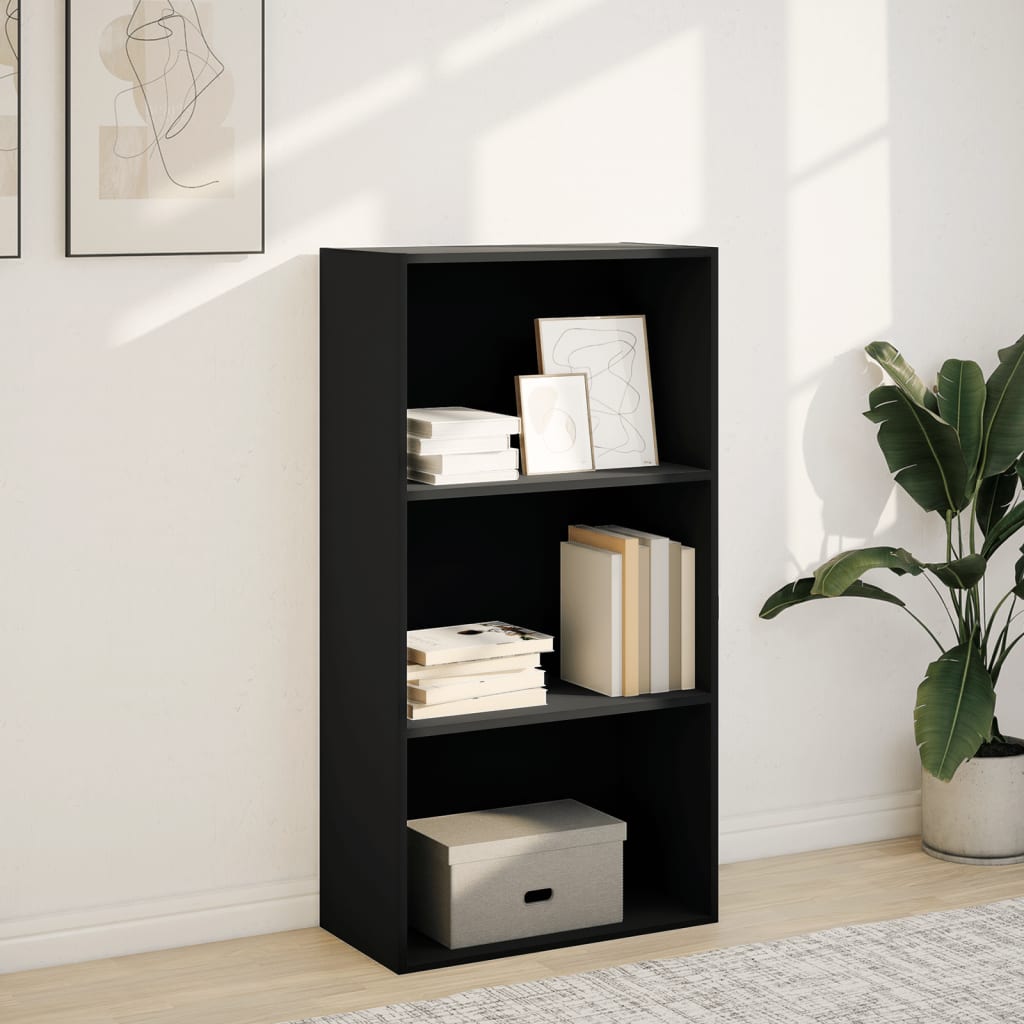 Libreria Nera 60x30x114 cm in Legno Multistrato 857900