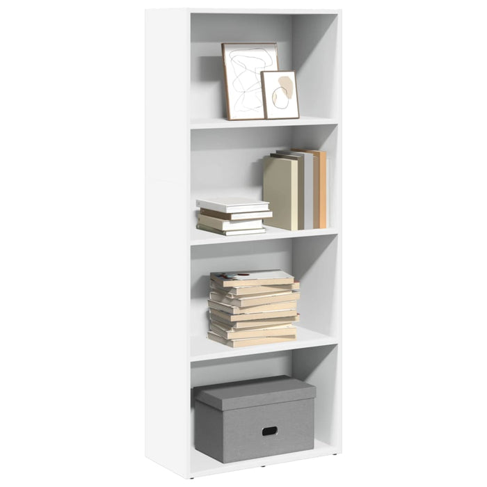 Libreria Bianca 60x30x152 cm in Legno Multistrato 857908