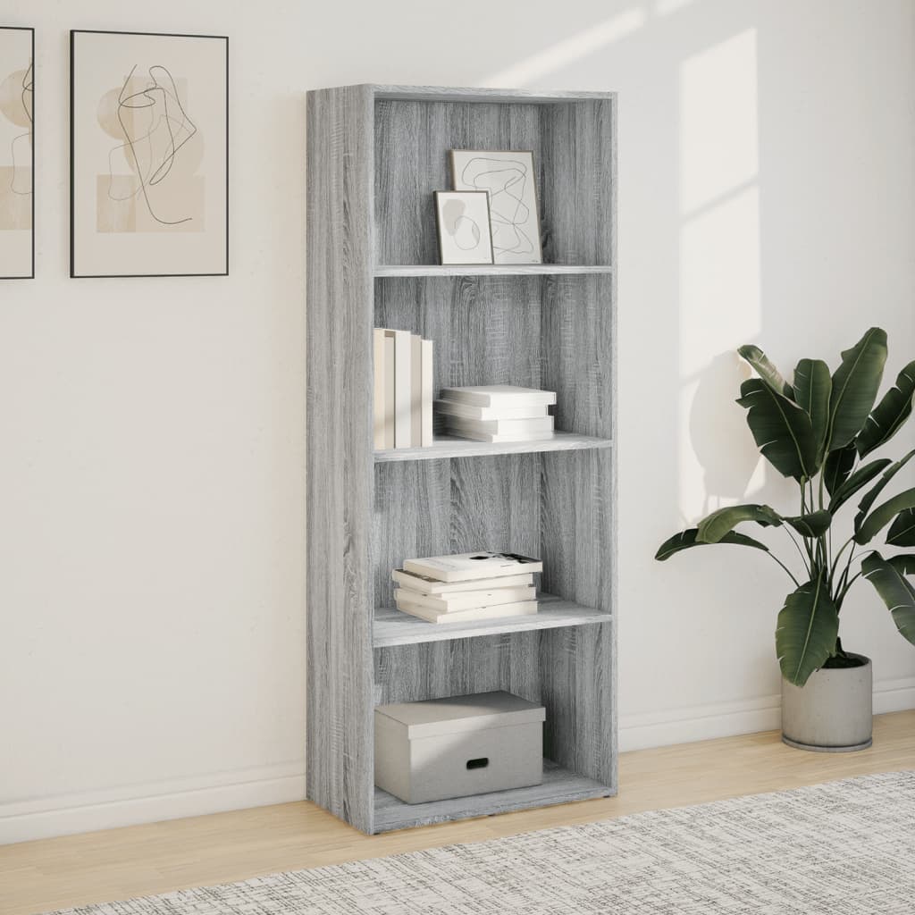 Libreria Grigio Sonoma 60x30x152 cm in Legno Multistrato 857913