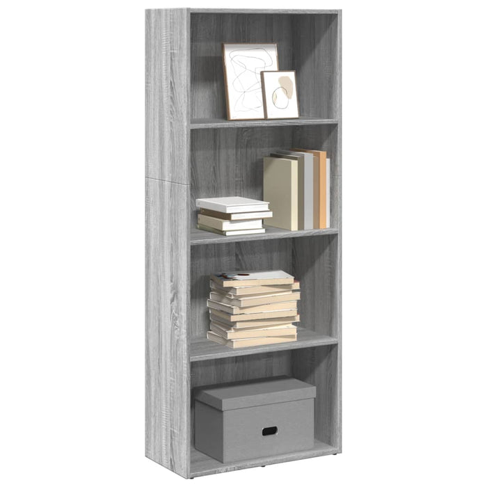 Libreria Grigio Sonoma 60x30x152 cm in Legno Multistrato 857913