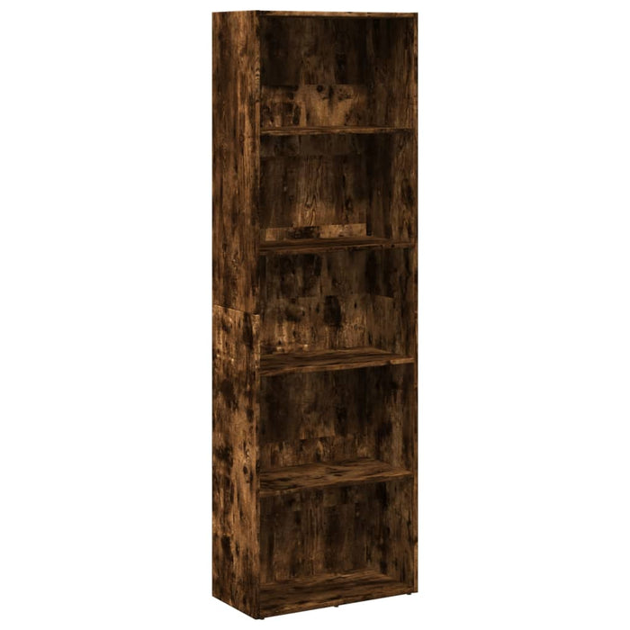 Libreria Rovere Fumo 60x30x189 cm in Legno Multistrato 857921