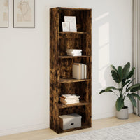 Libreria Rovere Fumo 60x30x189 cm in Legno Multistrato 857921