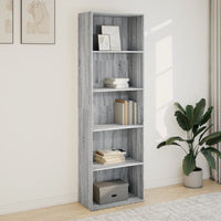 Libreria Grigio Sonoma 60x30x189 cm in Legno Multistrato 857922